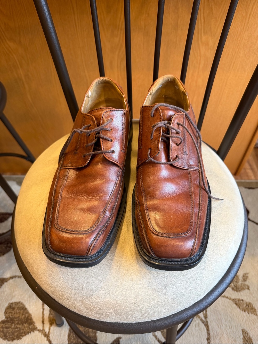 Dockers Brown Leather Lace-Up Derby Oxfords